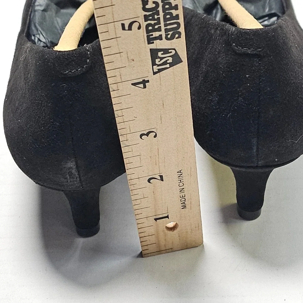 Rockport‎ Total Motion Kalila Pump H79559 Black Suede Pointed Toe Heels Women 6M